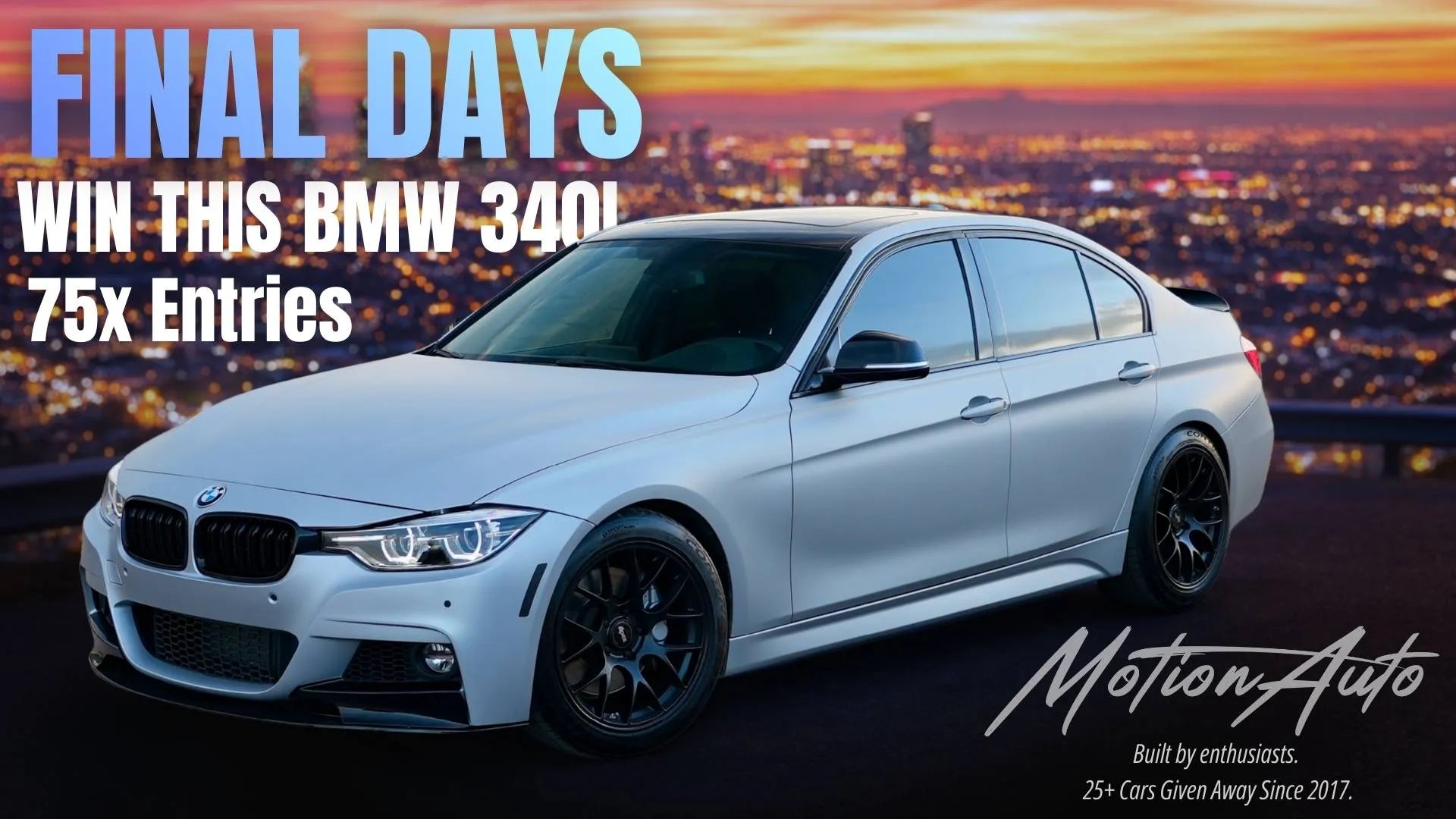 BMW 340i xDrive giveaway by MotionAutoTV – enter to win