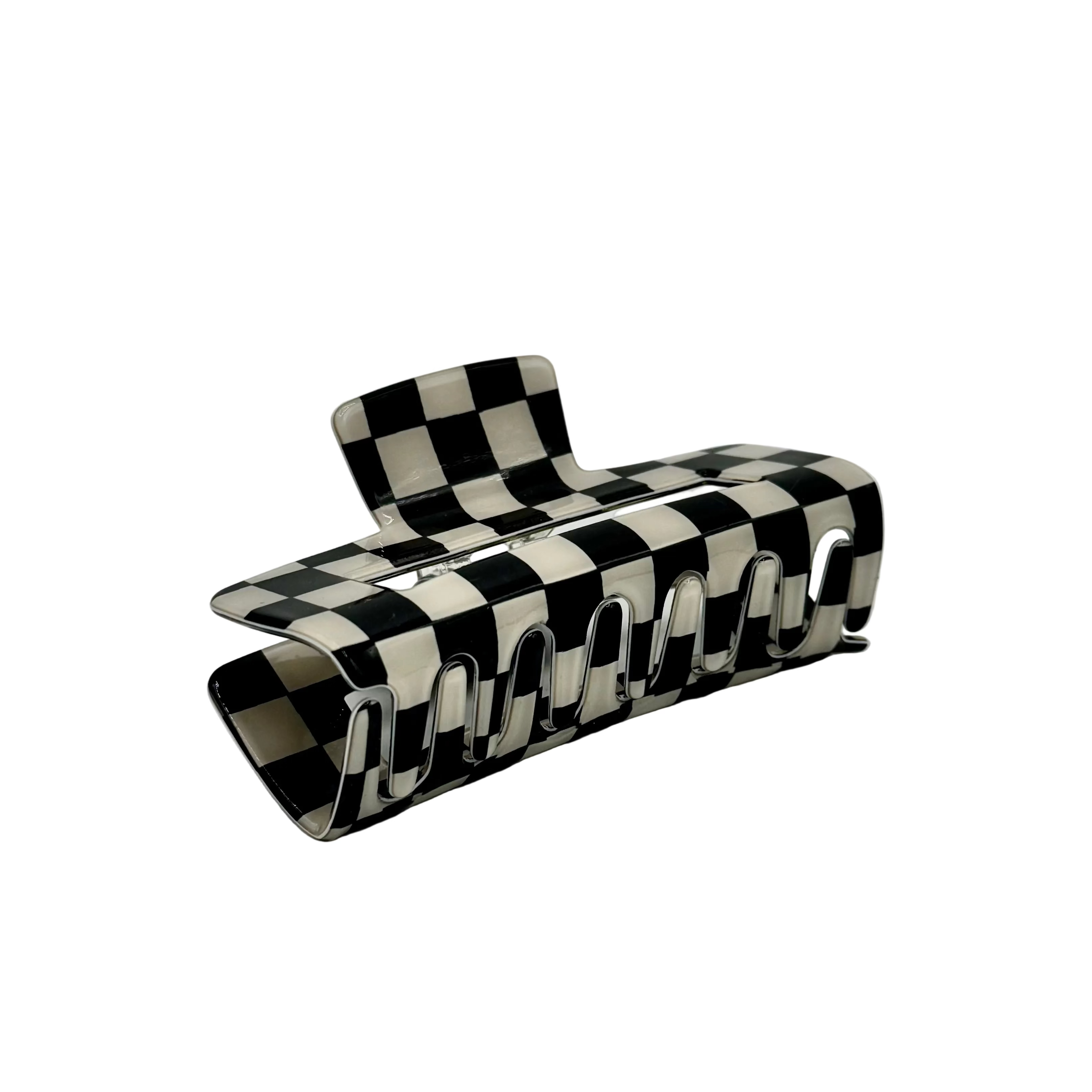 Checkered Finish Claw Clip