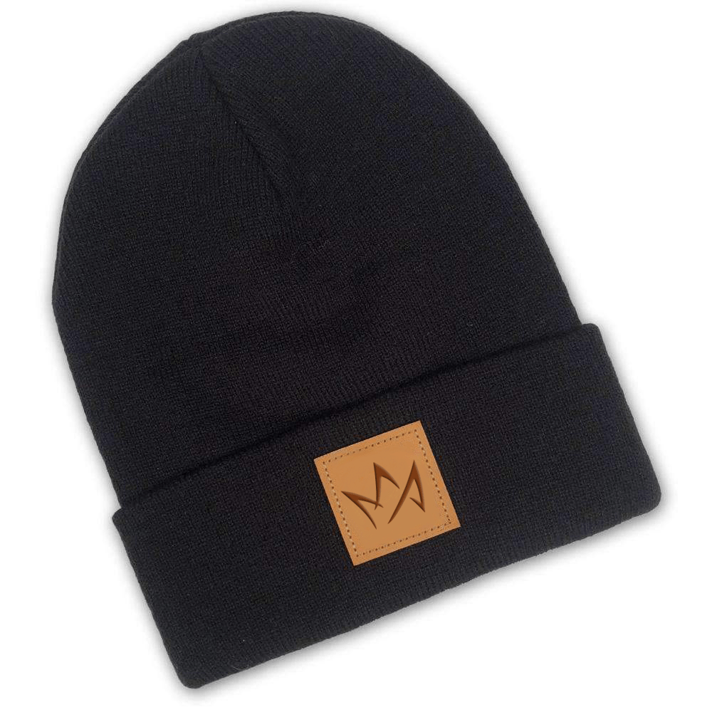 Leather Patch Beanie